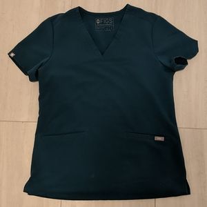 Figs Casma Top in Caribbean Blue